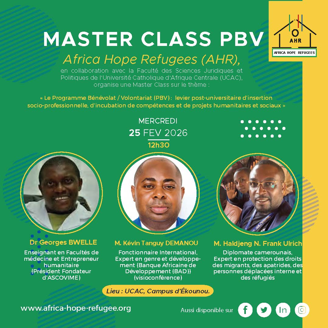 MASTER CLASS PBV – AHR et UCAC